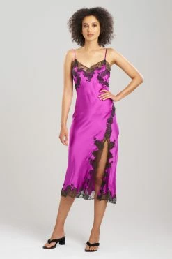 Lolita Lace Slit Silk Gown