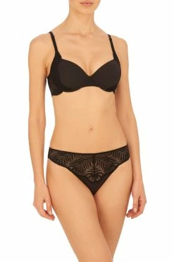Lush Demi Contour Underwire Bra -Natori Sales Shop Lush Demi Contour Underwire Lush Thong Bra Black by Natori 34217.1676671841