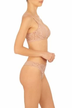 Lush Demi Contour Underwire Bra -Natori Sales Shop Lush Demi Contour Underwire Lush Thong Bra Rose Beige Warm White by Natori 2 09052.1676671862