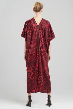 Luxe Leopard Caftan 19 Luxe Leopard Caftan -Natori Sales Shop Luxe Leopard Caftan Black Red Combo by Natori 2 03028.1641411932