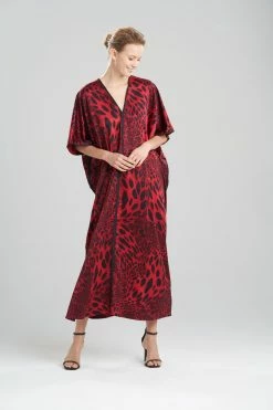 Luxe Leopard Caftan 20 Luxe Leopard Caftan -Natori Sales Shop Luxe Leopard Caftan Black Red Combo by Natori 98843.1641411925