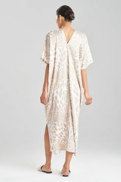 Luxe Leopard Caftan 23 Luxe Leopard Caftan -Natori Sales Shop Luxe Leopard Caftan Sand Taupe by Natori 2 34074.1666797174