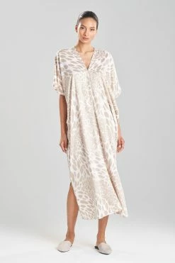 Luxe Leopard Caftan 22 Luxe Leopard Caftan -Natori Sales Shop Luxe Leopard Caftan Sand Taupe by Natori 46771.1666797170