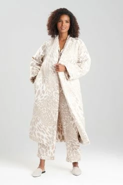 Luxe Leopard Puffer Robe -Natori Sales Shop Luxe Leopard Puffer Robe Sand Taupe by Natori 37851.1666797303