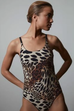 Luxe Leopard Reversible Swimsuit 16 Luxe Leopard Reversible Swimsuit -Natori Sales Shop Luxe Leopard Reversible Swimsuit Black Leopard by Natori 7 83015.1622642588