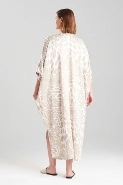 Luxe Leopard Zip Caftan -Natori Sales Shop Luxe Leopard Zip Caftan Sand Taupe by Natori 4 34483.1666796026