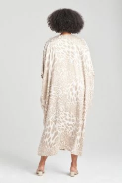 Luxe Leopard Zip Caftan -Natori Sales Shop Luxe Leopard Zip Caftan Sand Taupe by Natori 6 37612.1666797047
