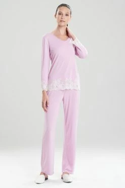 Luxe Shangri-La TENCEL™ Long Sleeve PJ 46 Luxe Shangri-La TENCEL™ Long Sleeve PJ -Natori Sales Shop Luxe Shangri La Long Sleeve PJ Soft Lavender by Natori 95439.1641418536