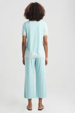 Luxe Shangri-La TENCEL™ Short Sleeve PJ Basics 66 Luxe Shangri-La TENCEL™ Short Sleeve PJ Basics -Natori Sales Shop Luxe Shangri La Short Sleeve PJ Wave Blue by Natori 2 95424.1643224797