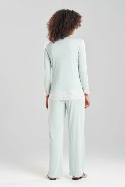 Luxe Shangri-La TENCEL™ Long Sleeve PJ 53 Luxe Shangri-La TENCEL™ Long Sleeve PJ -Natori Sales Shop Luxe Shangri La Tencel Long Sleeve PJ Heather Sage Green by Natori 2 30297.1664471787