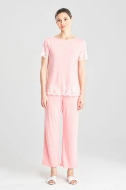 Luxe Shangri-La TENCEL™ Short Sleeve PJ Basics 78 Luxe Shangri-La TENCEL™ Short Sleeve PJ Basics -Natori Sales Shop Luxe Shangri La Tencel Short Sleeve PJ Basics Bright Heather Coral by Natori 17855.1674146921