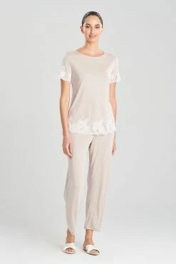 Luxe Shangri-La TENCEL™ Short Sleeve PJ Basics 80 Luxe Shangri-La TENCEL™ Short Sleeve PJ Basics -Natori Sales Shop Luxe Shangri La Tencel Short Sleeve PJ Basics Heather Cashmere by Natori 12022.1686322908