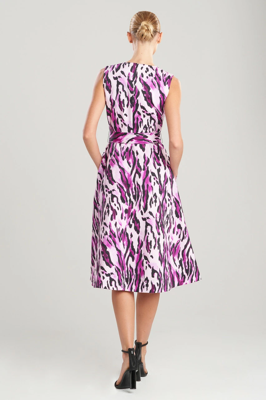 Lynx Cotton Sateen Midi Dress 2 Lynx Cotton Sateen Midi Dress - Image 2