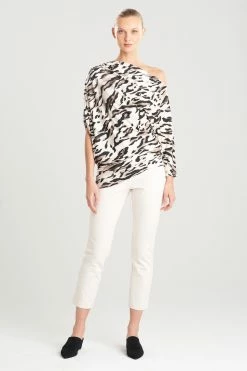Lynx TENCEL™ Jersey Asymmetrical Ruched Top
