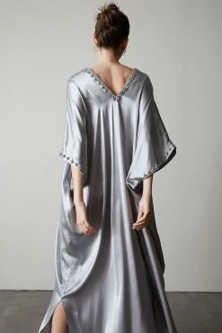 Key Essentials Beaded Silk Caftan -Natori Sales Shop M40002 SIL 4 14109.1620139155
