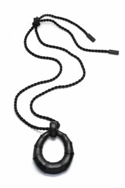 Acacia Wood Bamboo Necklace