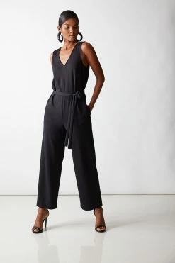 Light Weight Ponte Jumpsuit -Natori Sales Shop M83327 BLK 3 48095.1616600000