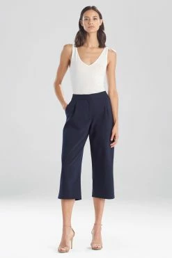 Stretch Cotton Blend Crop Pants -Natori Sales Shop M87026 MNN 1 50871.1612309946