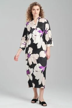 Majestic Orchid Caftan 12 Majestic Orchid Caftan -Natori Sales Shop Majestic Orchid Caftan Black Multi by N Natori 3 18685.1675438850