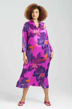 Majestic Orchid Caftan 10 Majestic Orchid Caftan -Natori Sales Shop Majestic Orchid Caftan Plum Multi by N Natori 3 79731.1675438845