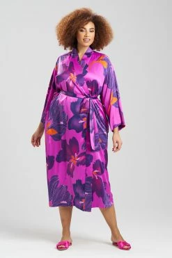 Majestic Orchid Robe -Natori Sales Shop Majestic Orchid Robe Purple Multi by N Natori 3 2 93529.1675438597