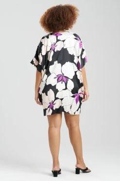 Majestic Orchid Sleepshirt -Natori Sales Shop Majestic Orchid Sleepshirt Black Multi by N Natori 4 41432.1675438383