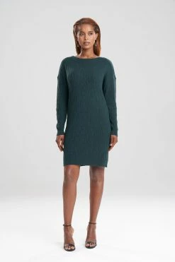 Mandalay Sweater Knit Dress -Natori Sales Shop Mandalay Sweater Knit Funnel Neck Dress Spruce by Natori 44290.1640826571