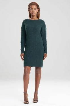 Mandalay Sweater Knit Dress -Natori Sales Shop Mandalay Sweater Knit Funnel Neck Dress Spruce by Natori 88997.1640826573
