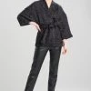 Matelassé Short Kimono Belted Topper