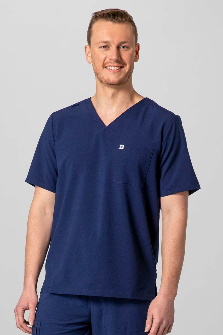 Men's 2-Pocket V-Neck Scrub Top 5 Men's 2-Pocket V-Neck Scrub Top - Image 5