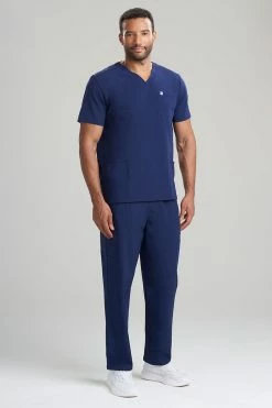 Men's 3-Pocket V-Neck Scrub Top