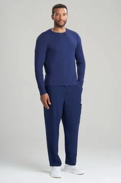 Men's Long Sleeve Underscrub Shirt -Natori Sales Shop Mens Long Sleeve Underscrub Shirt Navy by N Natori 2 83215.1652792365