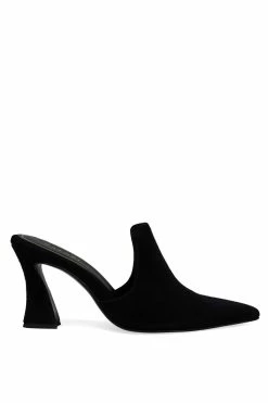 Minh Suede Heel Mule 55 Minh Suede Heel Mule -Natori Sales Shop Minh Suede Heel Mule Black by Natori 4 33478.1664558398