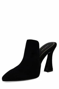 Minh Suede Heel Mule 47 Minh Suede Heel Mule -Natori Sales Shop Minh Suede Heel Mule Black by Natori 32902.1664558327