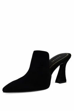 Minh Suede Heel Mule 52 Minh Suede Heel Mule -Natori Sales Shop Minh Suede Heel Mule Black by Natori 62530.1664558325