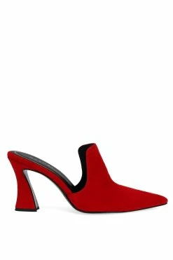 Minh Suede Heel Mule 60 Minh Suede Heel Mule -Natori Sales Shop Minh Suede Heel Mule Brocade Red by Natori 4 81188.1662047879