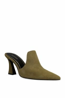 Minh Suede Heel Mule 44 Minh Suede Heel Mule -Natori Sales Shop Minh Suede Heel Mule Olive by Natori 3 91325.1662047848
