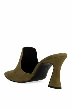 Minh Suede Heel Mule 46 Minh Suede Heel Mule -Natori Sales Shop Minh Suede Heel Mule Olive by Natori 5 30417.1662047852