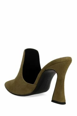 Minh Suede Heel Mule 79 Minh Suede Heel Mule -Natori Sales Shop Minh Suede Heel Mule Olive by Natori 5 37179.1663905774