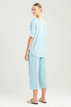 Mirage Short Sleeve Top -Natori Sales Shop Mirage Short Sleeve Top Glacier Blue by N Natori 2 59098.1643653378