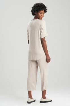 Mirage Short Sleeve Top -Natori Sales Shop Mirage Short Sleeve Top Sand Taupe by N Natori 2 33986.1643653388