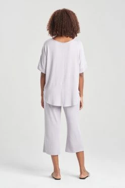 Mirage Short Sleeve Top -Natori Sales Shop Mirage Short Sleeve Top Silver Lilac by N Natori 2 34305.1674678142