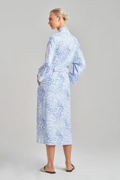 Misty Leopard Cozy Knit Robe -Natori Sales Shop Misty Leopard Cozy Knit Robe Blue Orchid by N Natori 2 04302.1674666733