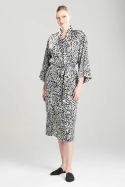 Misty Leopard Robe 12 Misty Leopard Robe -Natori Sales Shop Misty Leopard Robe Black Grey by N Natori 25058.1660590952