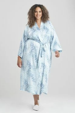 Misty Leopard Robe 10 Misty Leopard Robe -Natori Sales Shop Misty Leopard Robe Blue White by N Natori 3 92141.1643302620