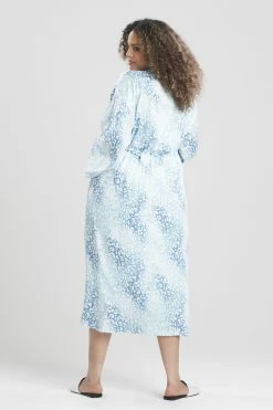 Misty Leopard Robe 11 Misty Leopard Robe -Natori Sales Shop Misty Leopard Robe Blue White by N Natori 4 64877.1643302622