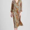Misty Leopard V-Neck Caftan