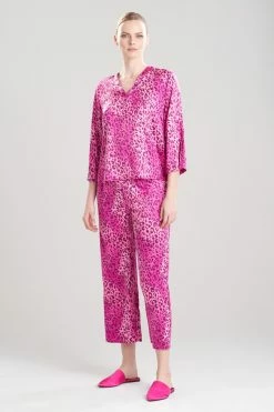 Misty Leopard V-Neck PJ -Natori Sales Shop Misty Leopard V Neck PJ Royal Purple by N Natori 37938.1660590993