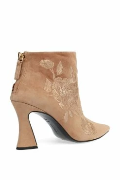 Mitsu Shugo Embroidery Square Heel Ankle Boot -Natori Sales Shop Mitsu Shugo Embroidery Square Heel Ankle Boot Doe by Natori 2 97419.1663904530