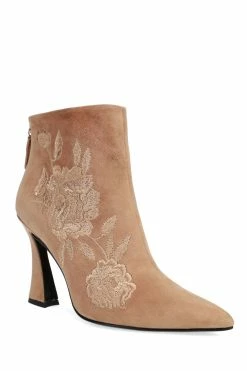 Mitsu Shugo Embroidery Square Heel Ankle Boot -Natori Sales Shop Mitsu Shugo Embroidery Square Heel Ankle Boot Doe by Natori 3 53338.1663904538